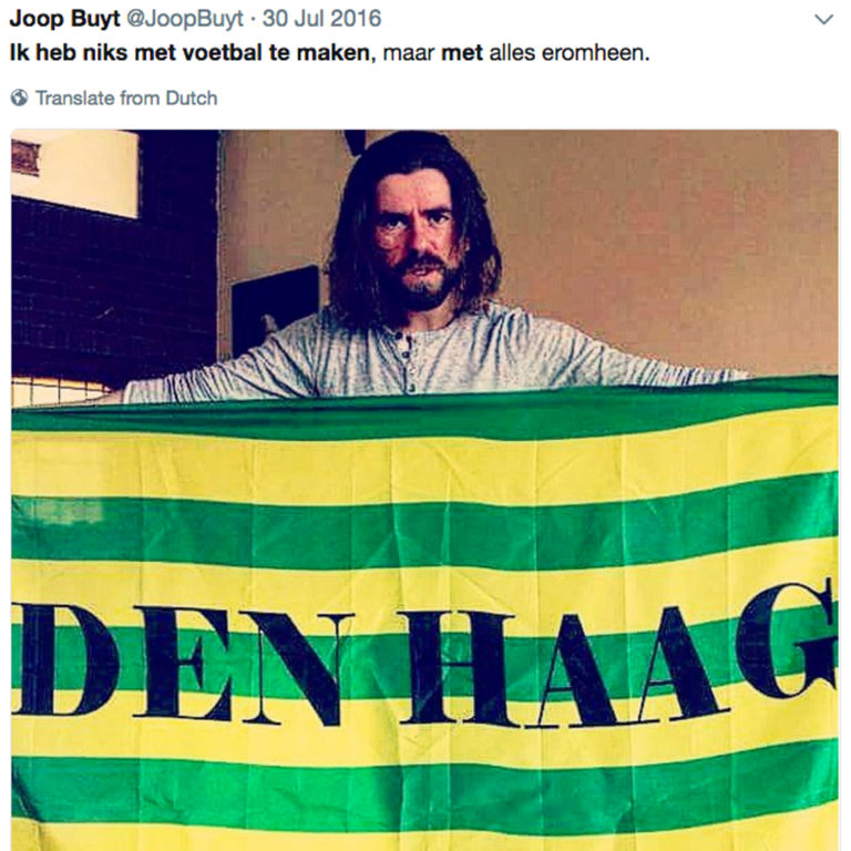 Joop Buyt heeft niets met voetbal te maken - uitverkocht