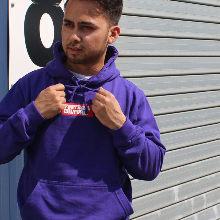 FootballCulture Boxlogo Hoodie Ultra Violet - uitverkocht